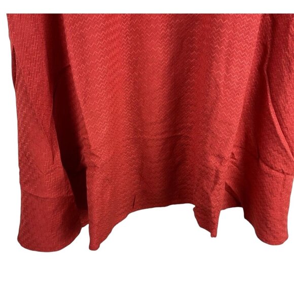 Band of the Free NWT Josette Dress Aurora Red Textured Mini Dress Sz Medium Puff - Picture 14 of 16